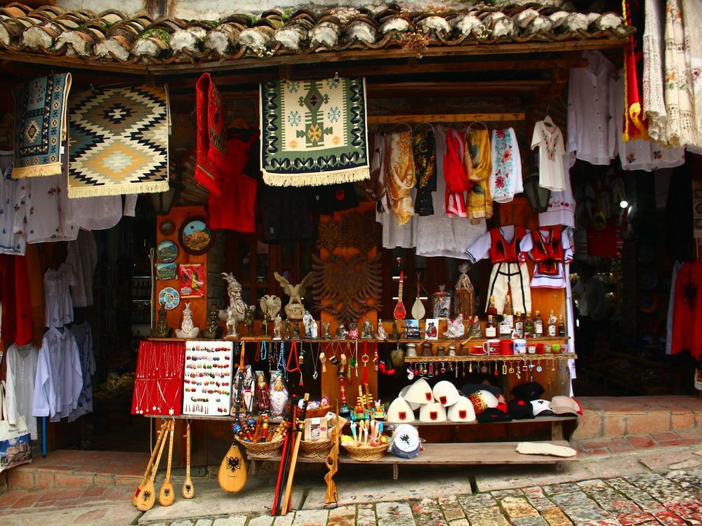 Colorful textiles and crafts on display (illustrative photo)